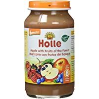 Los mejores  - Holle Potito de Frutas del Bosque y Manzana (+8 meses) - Paquete de 6 x 220 gr - Total: 1320 gr